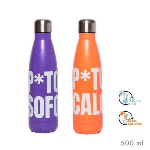 Botella Térmica Frío y Calor 500 ml Sofocos y Calor Mensajes Divertidos Ideal Regalo