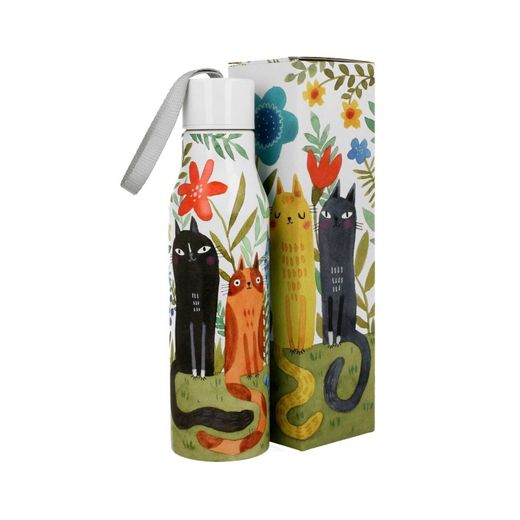 Botella Termica Garden Cats Inox Caja Ideal Regalo