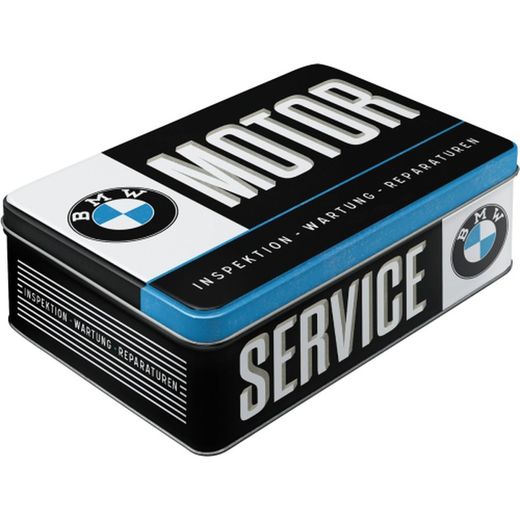 Caja Metal Plana BMW Service Retro Vintage