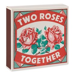 Cajas Cerillas Diseño Two Roses Matchbox Archivist Ideal Regalo