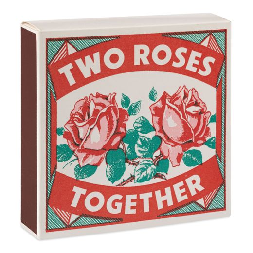 Cajas Cerillas Diseño Two Roses Matchbox Archivist Ideal Regalo