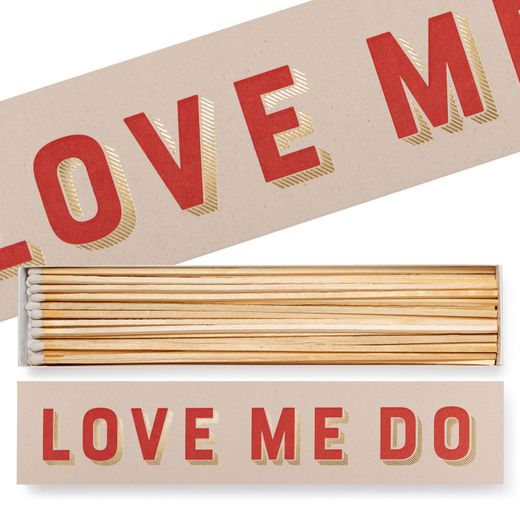 Cajas Cerillas Largas Diseño Love Me Do Archivist Ideal Regalo