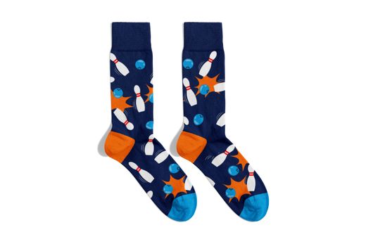 Calcetines Divertidos Bowling Billy Brown Ideal Regalo Talla M 36-40