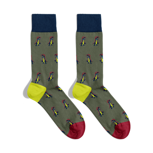 Calcetines Divertidos Dinosaurio Billy Brown Ideal Regalo Talla M 36-40