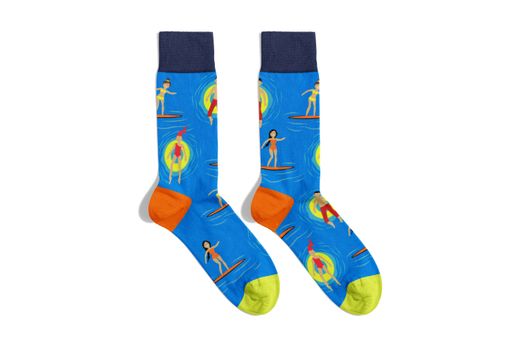 Calcetines Divertidos Playa Billy Brown Ideal Regalo Talla M 36-40