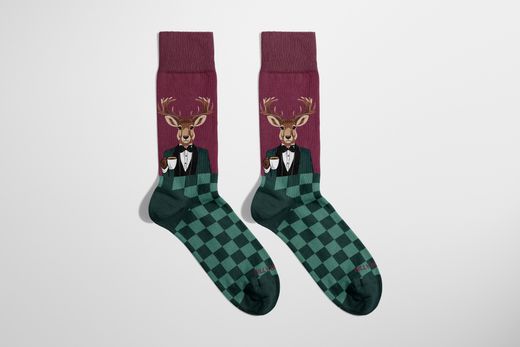 Calcetines Divertidos Renos Billy Brown Ideal Regalo Talla H 41-46