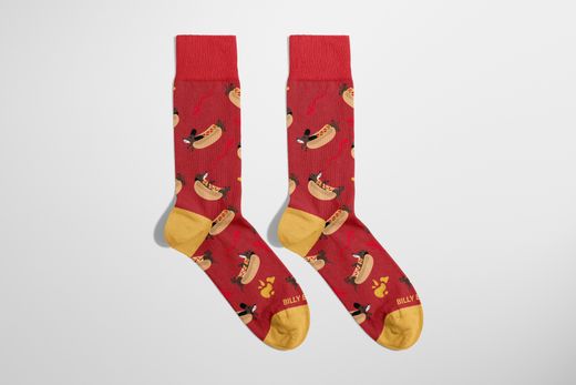 Calcetines Divertidos Salchichas Billy Brown Ideal Regalo Talla M 36-40