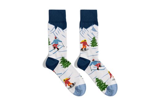 Calcetines Divertidos Ski Billy Brown Ideal Regalo Talla M 36-40