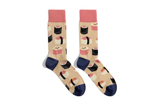 Calcetines Divertidos Sushi Billy Brown Ideal Regalo Talla M 36-40