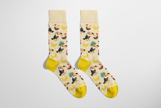 Calcetines Divertidos Tucan Billy Brown Ideal Regalo Talla H 41-46