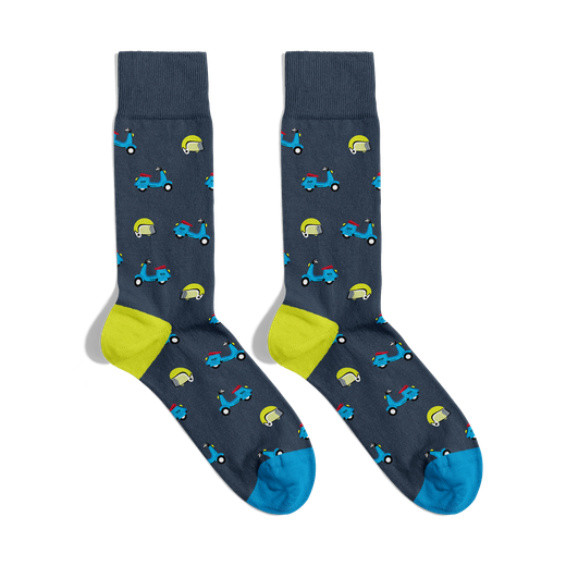 Calcetines Divertidos Vespa Billy Brown Ideal Regalo Talla H 41-46