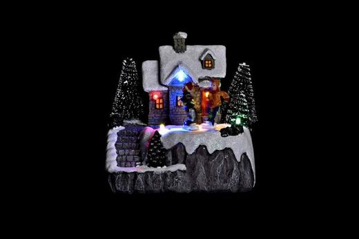 Casa Led Movimiento Musical Navidad decoración de navidad para casa