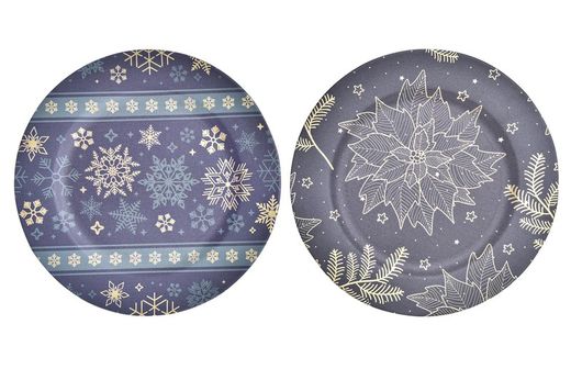 Centro de Mesa Bajoplato Navidad Flor 33 cms diametro