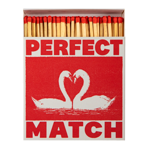 Cerillas Decorativas Cisnes Corazón Perfect Match Archivist 125 Ideal Regalo