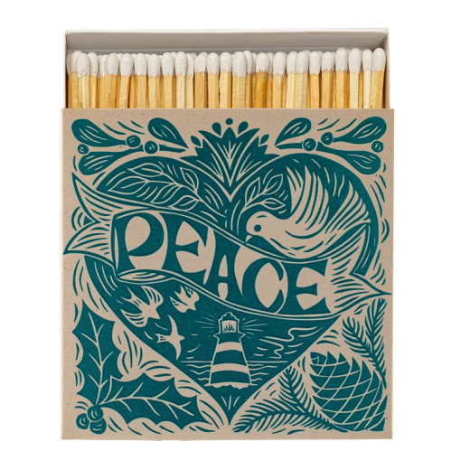 Cerillas Decorativas Corazón Paz Peace Archivist 125 Ideal Regalo