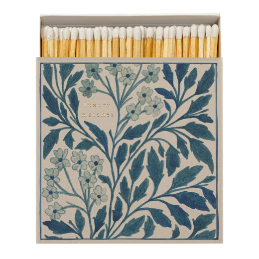 Cerillas Decorativas Floral Azul Elegante Archivist 125 Ideal Regalo