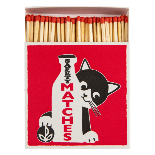 Cerillas Decorativas Gato con Botella de Leche Archivist 125 Ideal Regalo