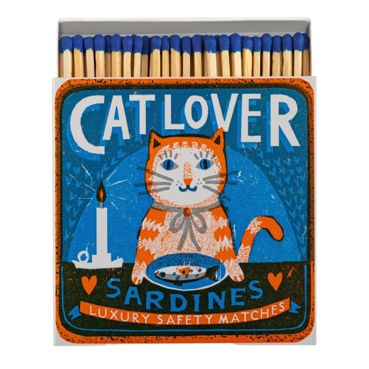 Cerillas Decorativas Gato con Sardinas Cat Lover Archivist 125 Ideal Regalo