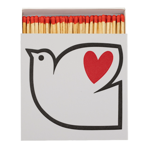 Cerillas Decorativas Paloma con Corazón Archivist 125 Ideal Regalo