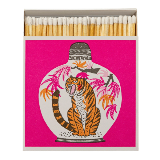 Cerillas Decorativas Tigre Rosa Archivist 125 Ideal Regalo