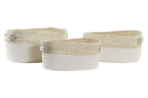 Cesta Set 3 unidades Algodón y Fibra natural
