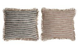 Cojin decorativo algodón flecos 45X45