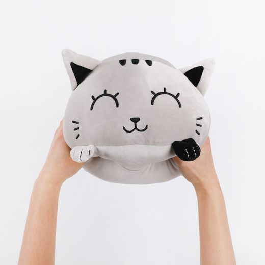 Cojín Peluche Gato Gris I Total Regalo