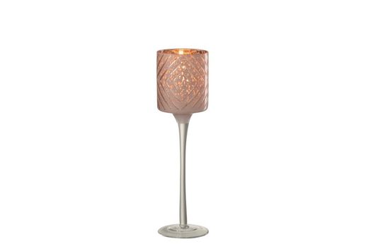 Copa Portavela Cristal Decorativo Rosa 25 cms Jolipa