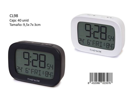 Despertador Digital Calendario 8 Idiomas TimemarK Ideal Regalo
