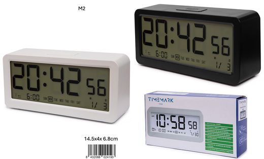 Despertador Lcd Mediano Mesa Timemark Ideal Regalo