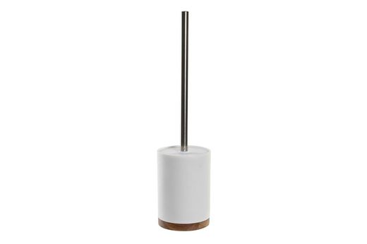 Escobillero Baño Resina Acacia 10X10X40,5 Blanco Juegos BAño