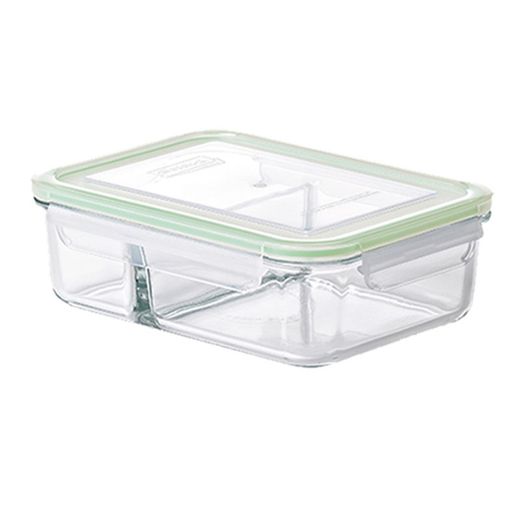 Fiambrera Hermética con separador Vidrio Rectangular 1 litro Glasslock