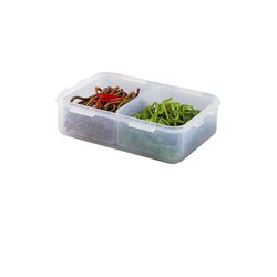 Fiambrera hermética Lock&Lock rectangular con 2 compartimentos de 0.55l