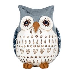 Figura Buho Decoración Azul