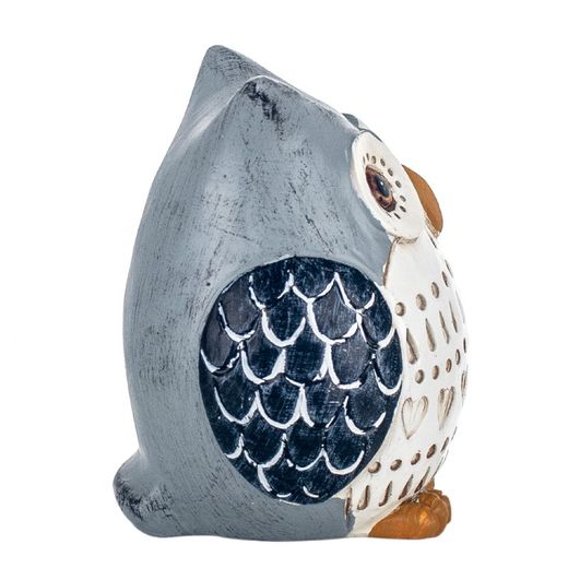 Figura Buho Decoración Azul