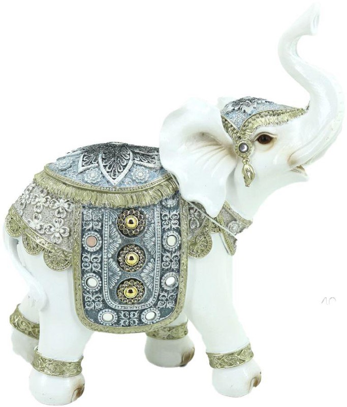 Figura Elefante Decoración Blanco