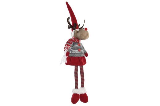 Figura Reno Rojo Navidad 13x9x50