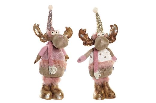 Figura Reno Rosa Navidad 20x19x50