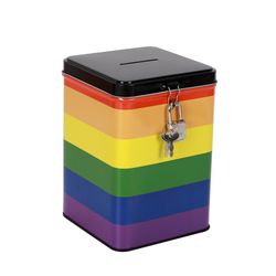 Hucha con Candado Arco Iris Especial LGTBI I Total Regalo