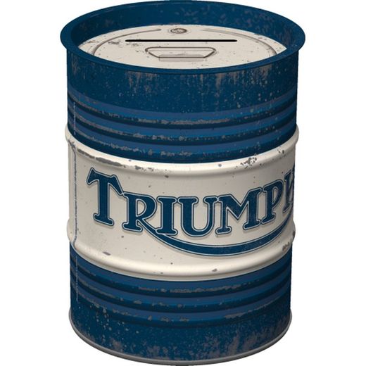 Hucha Metal Barril Triumph Oil Barrel Retro Vintage