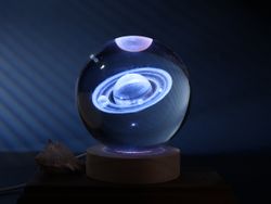 Lámpara Bola de cristal grande Saturno ITotal Idea Regalo