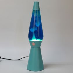 Lámpara de Lava ITotal Spaceship Base Azul Liquido Azul Cera Blanca