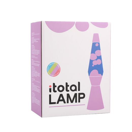 Lámpara de Lava ITotal Spaceship Base Lila Liquido Lila Cera Rosa