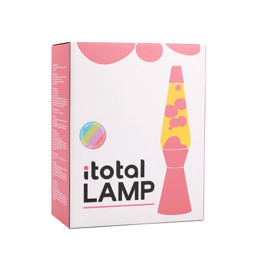Lámpara de Lava ITotal Spaceship Base Rosa Liquido Amarillo Cera Roja