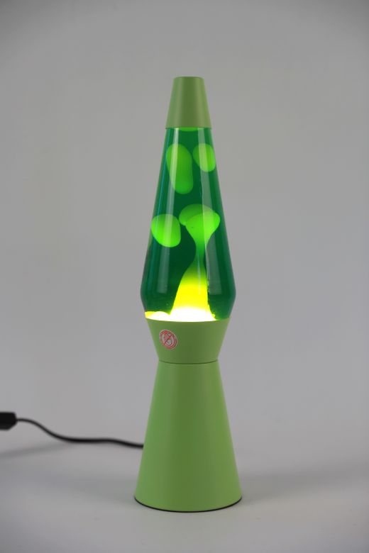 Lámpara de Lava ITotal Spaceship Base Verde Liquido Verde Cera Amarilla