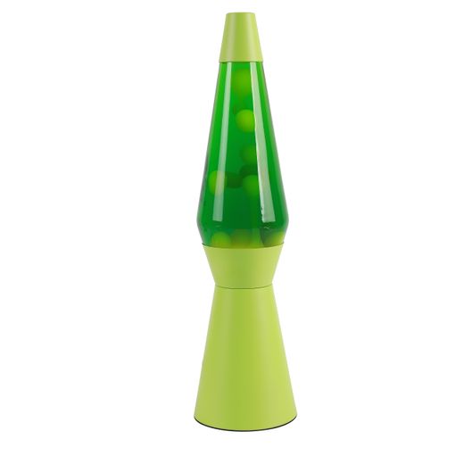 Lámpara de Lava ITotal Spaceship Base Verde Liquido Verde Cera Amarilla
