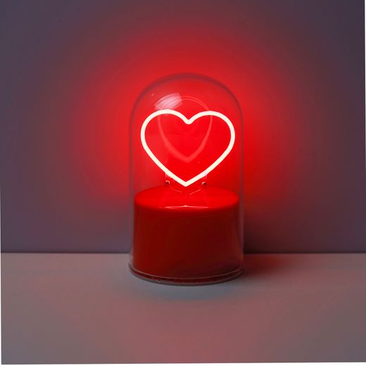 Lámpara Neón Cúpula Corazón Ideal para Regalo I Total