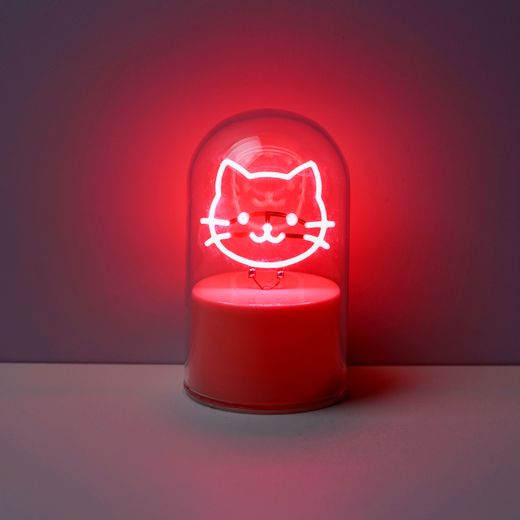 Lámpara Neón Cúpula Gato Ideal para Regalo I Total
