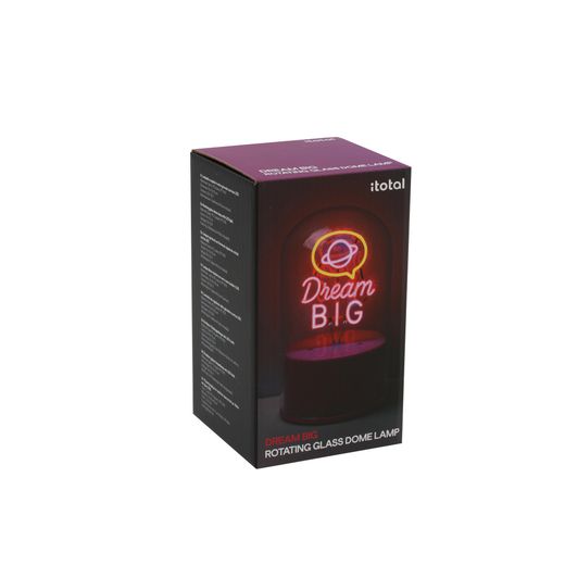 Lámpara Neón Giratoria Cúpula Dream Big Ideal para Regalo I Total