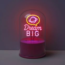 Lámpara Neón Giratoria Cúpula Dream Big Ideal para Regalo I Total